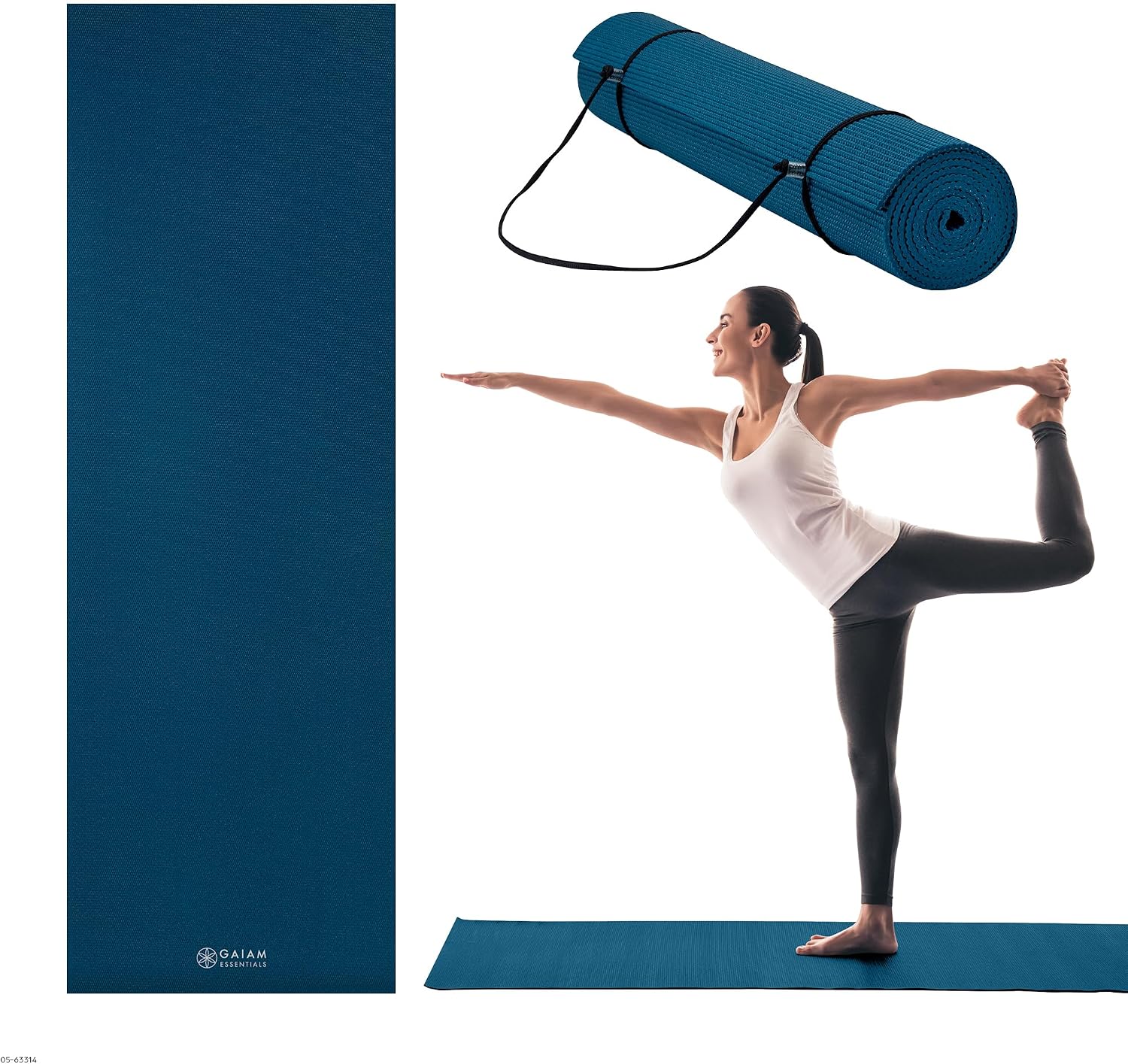 Yoga Fitness Images - Thin 6mm Yoga Mat with Carrier