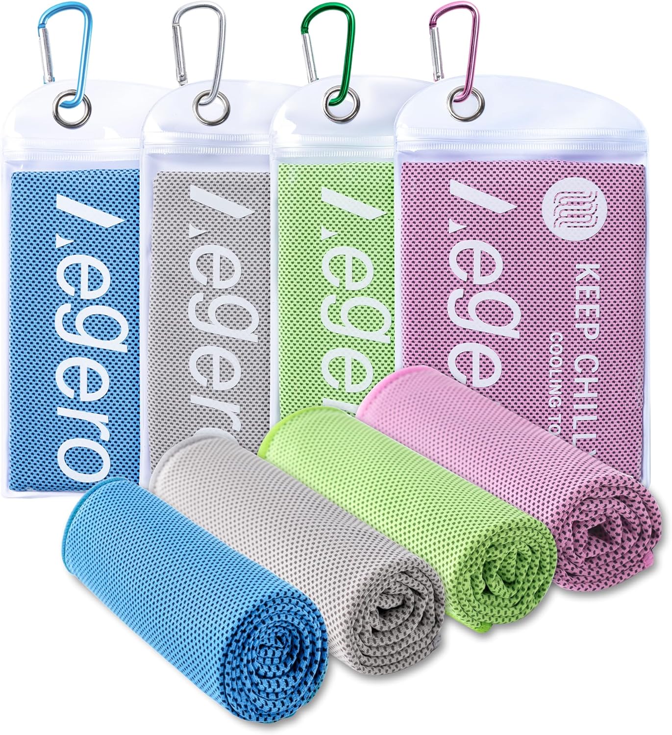 Yoga Fitness Images - 4 Pack Cooling Towel 40x12 Inches,