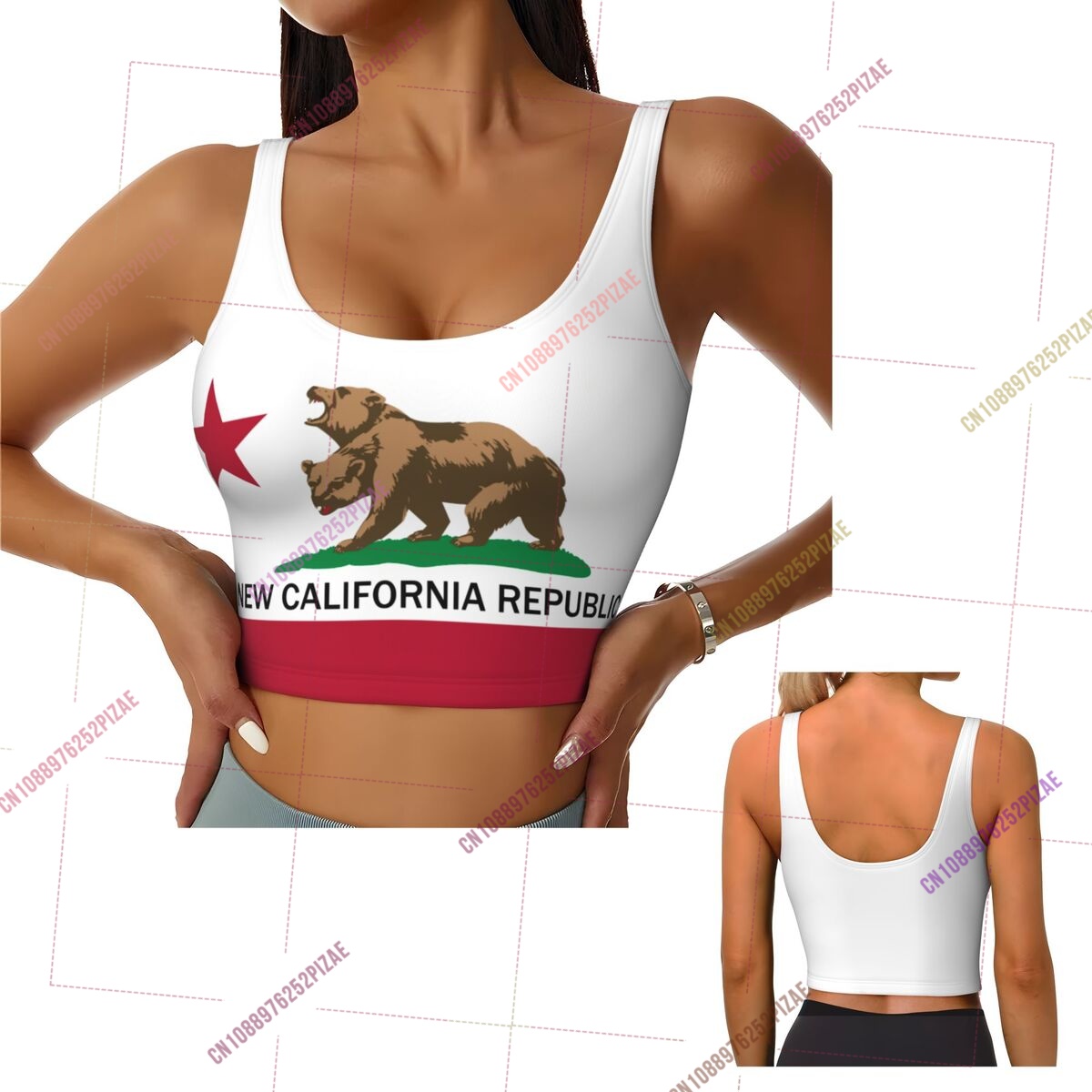 2026 California Flag Women Spo - đánh giá và giá Yoga Fitness California