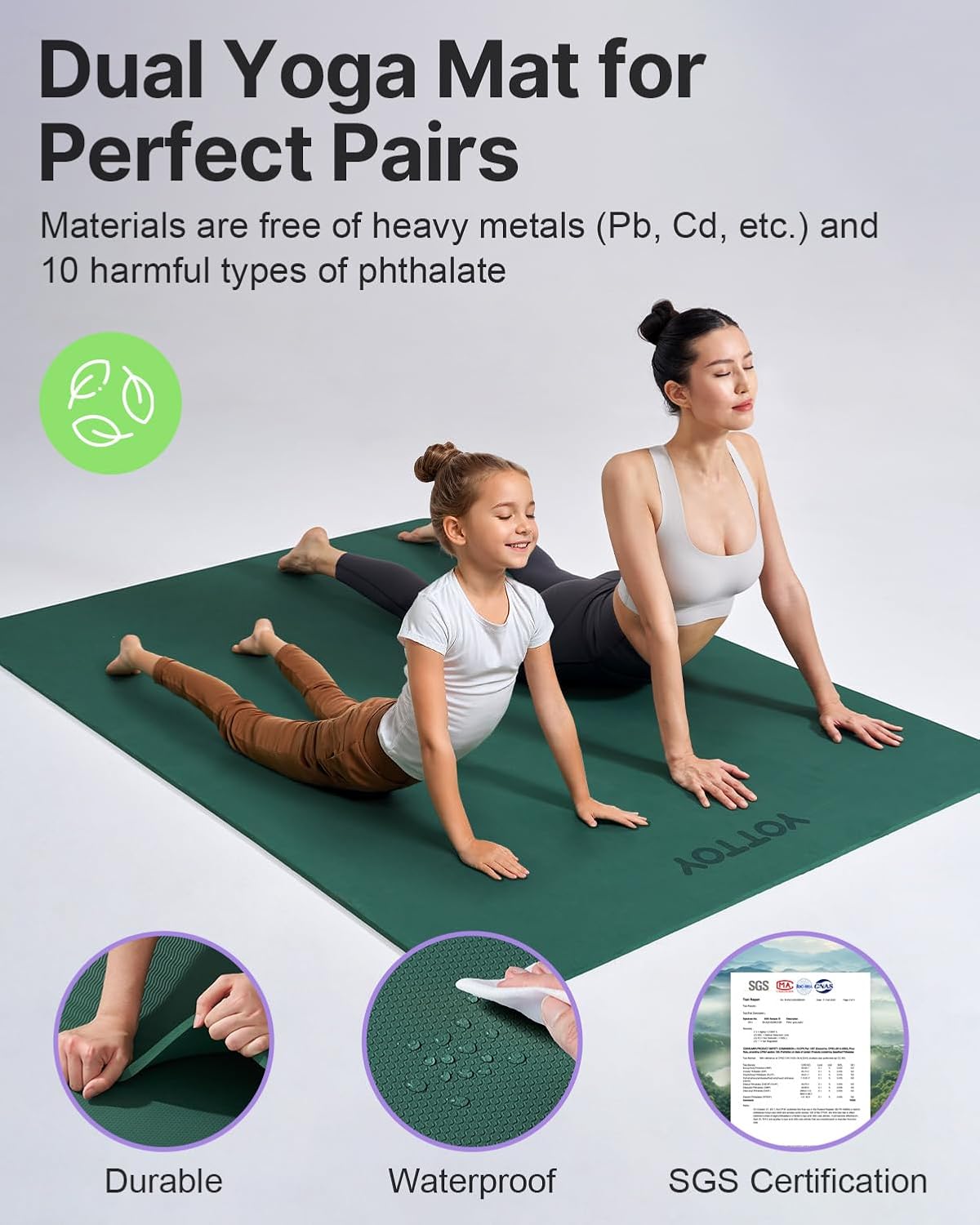 Large Yoga Mat 75x52in, Extra  - đánh giá và giá Yoga Fitness Images
