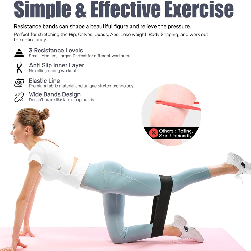 3PCS Women Men Fabric Resistan - đánh giá và giá Yoga Fitness Resistance Band