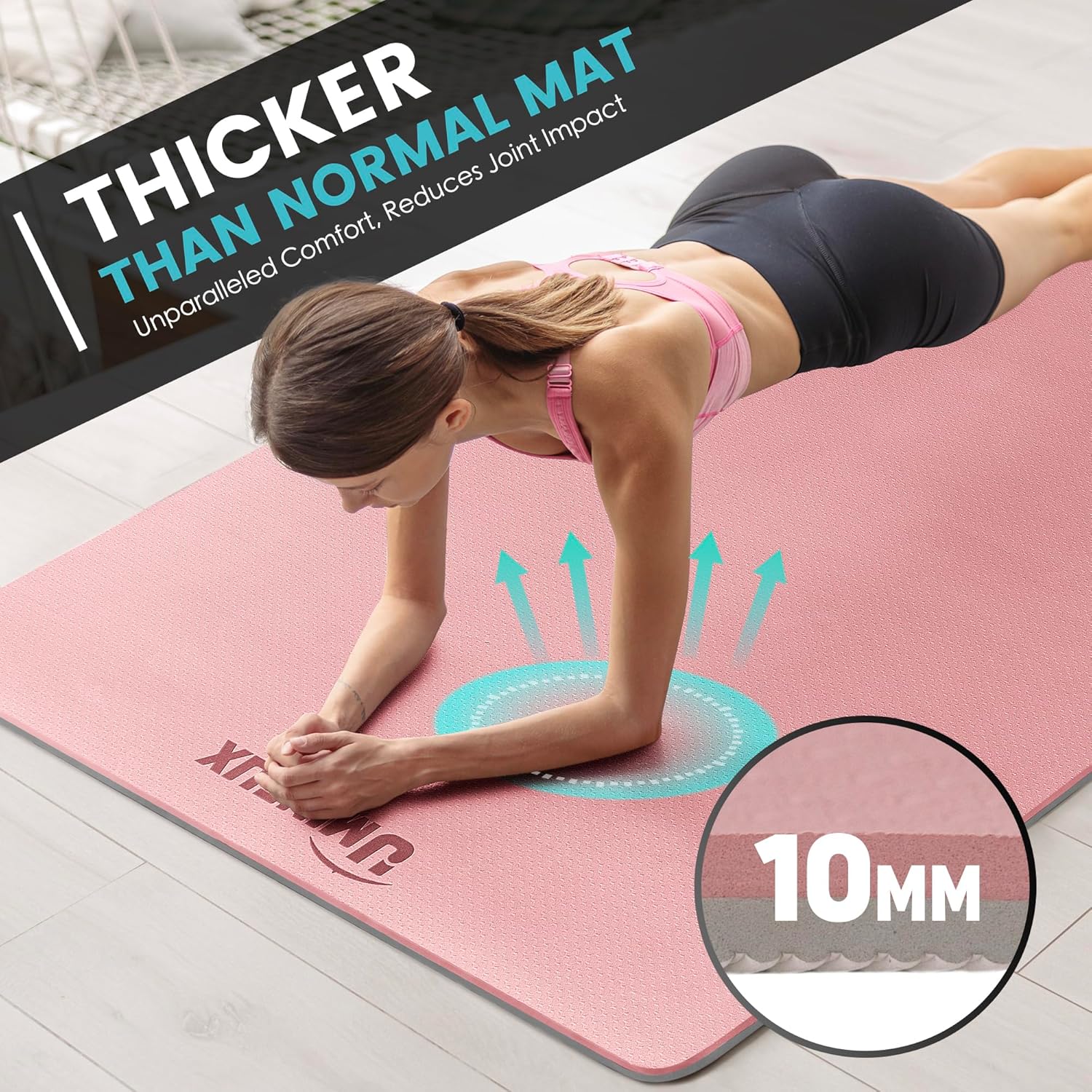 Large Yoga Mat 1/4 & 2/5 Inch  - đánh giá và giá Yoga Fitness Images