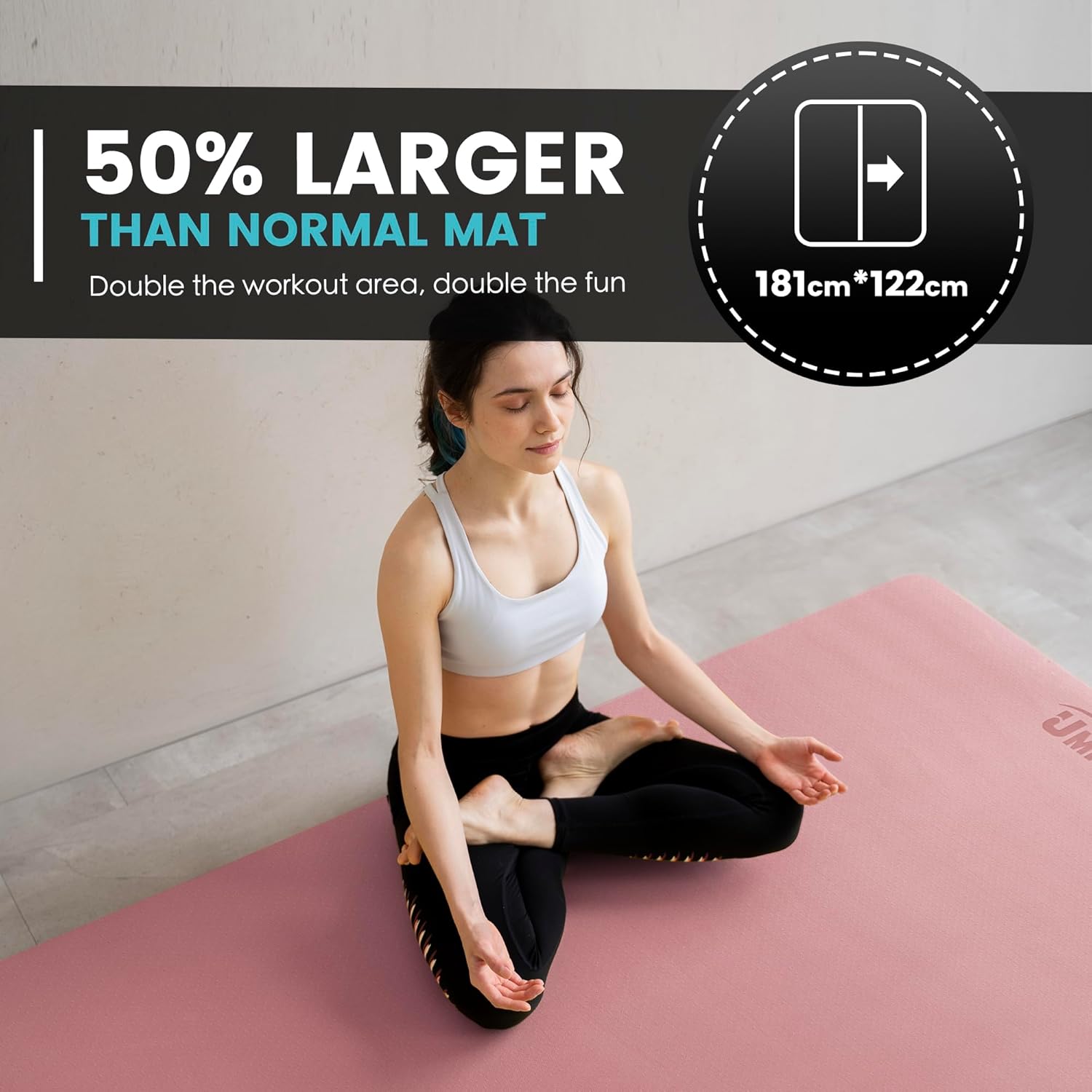 Large Yoga Mat 1/4 & 2/5 Inch  - đánh giá và giá Yoga Fitness Images