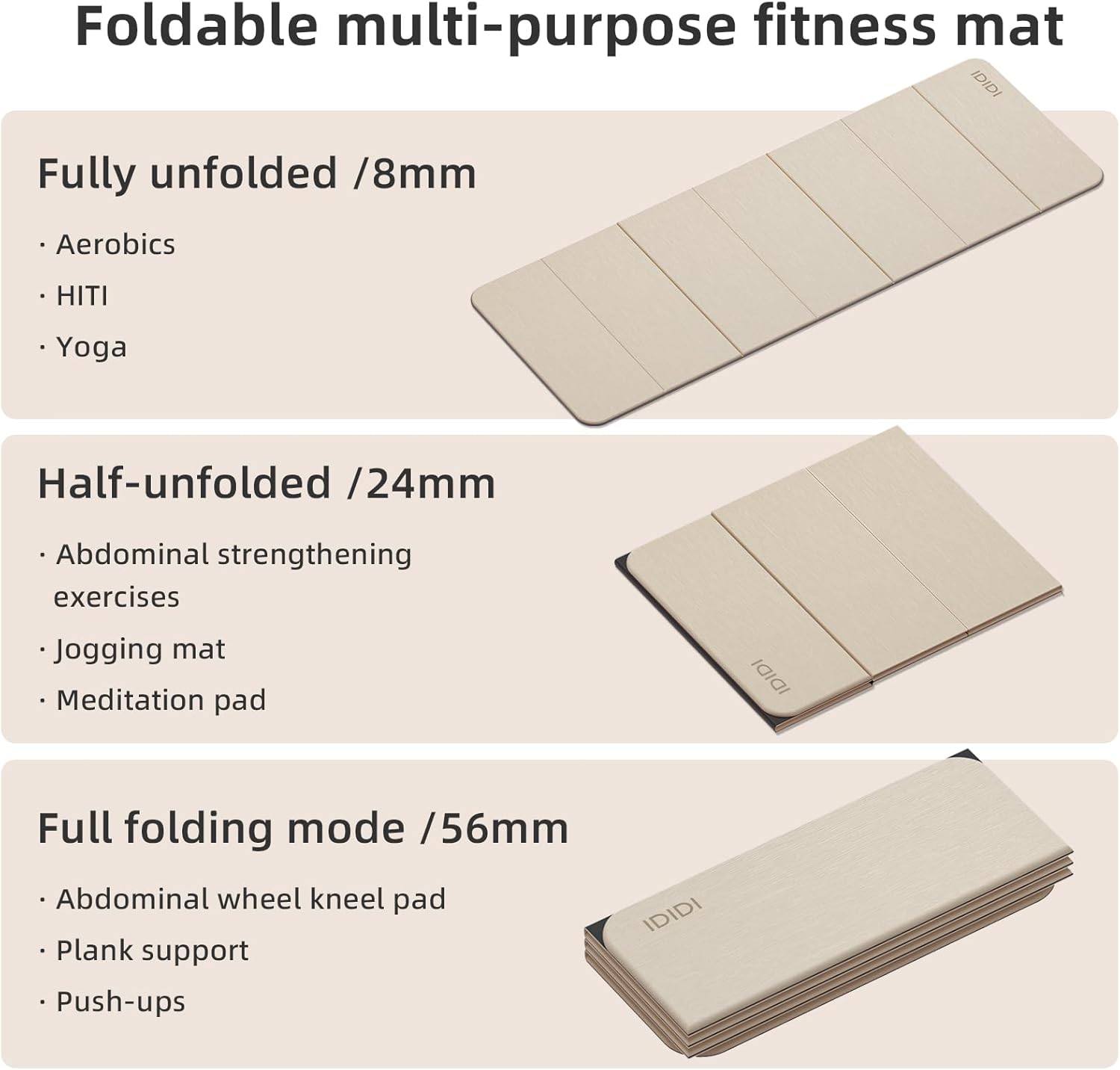 Foldable Yoga Mat Extra Thick  - đánh giá và giá Yoga Fitness Images