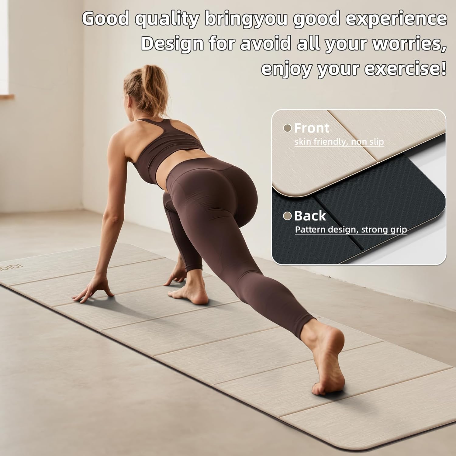 Foldable Yoga Mat Extra Thick  - đánh giá và giá Yoga Fitness Images
