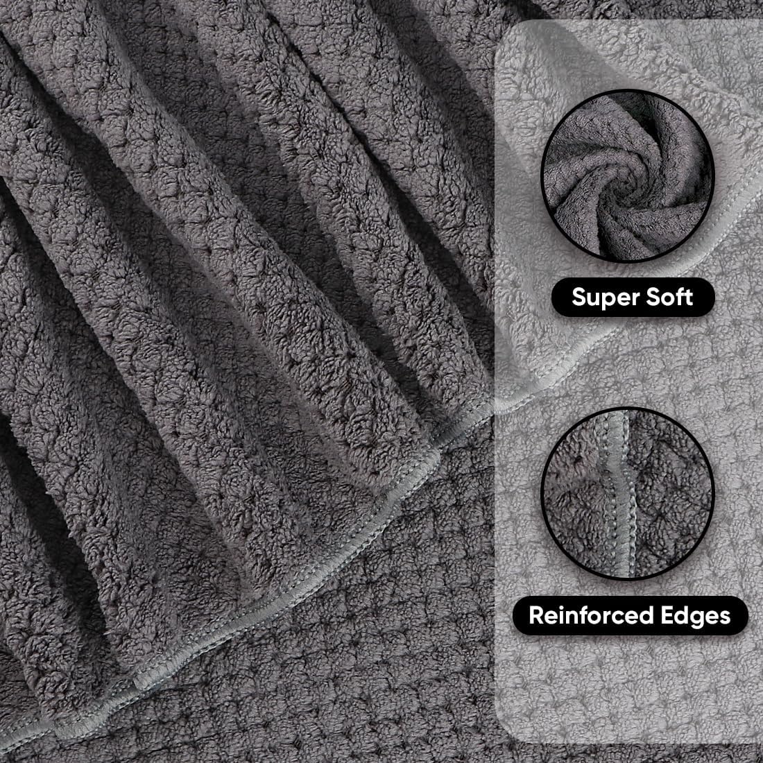 Grey Bath Towels 2 Pack, Micro - đánh giá và giá Yoga Fitness Images