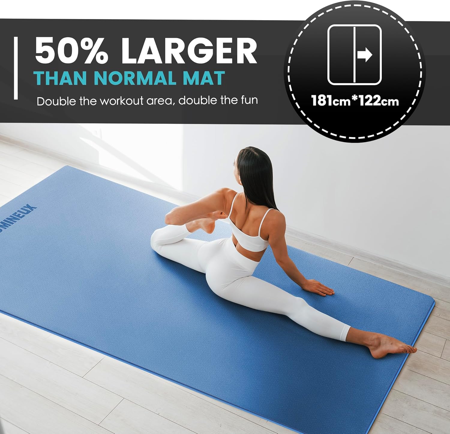 Large Yoga Mat 1/4 & 2/5 Inch  - đánh giá và giá Yoga Fitness Images