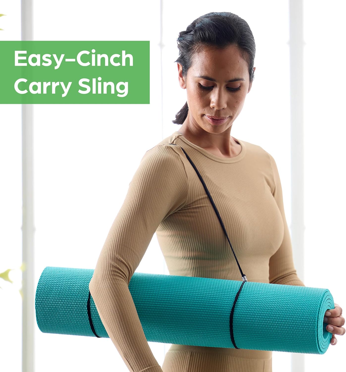 Thin 6mm Yoga Mat with Carrier - đánh giá và giá Yoga Fitness Images
