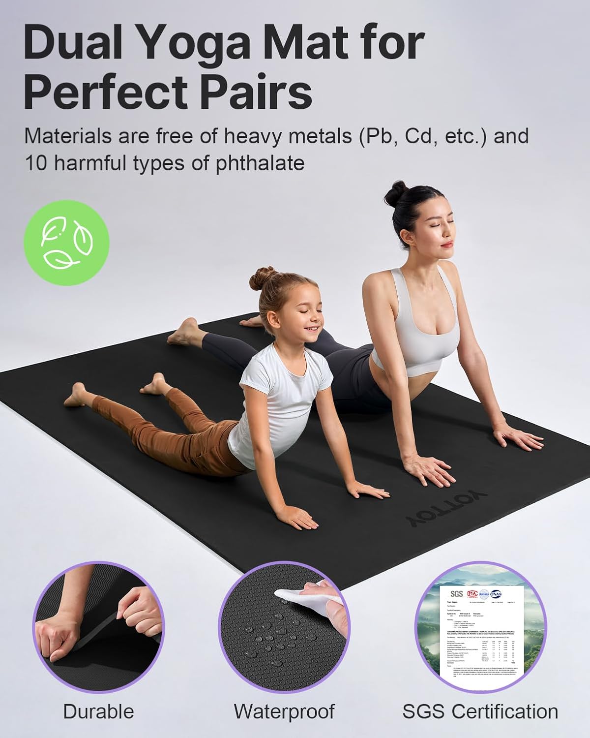 Large Yoga Mat 75x52x1/2in, Ex - đánh giá và giá Yoga Fitness Images