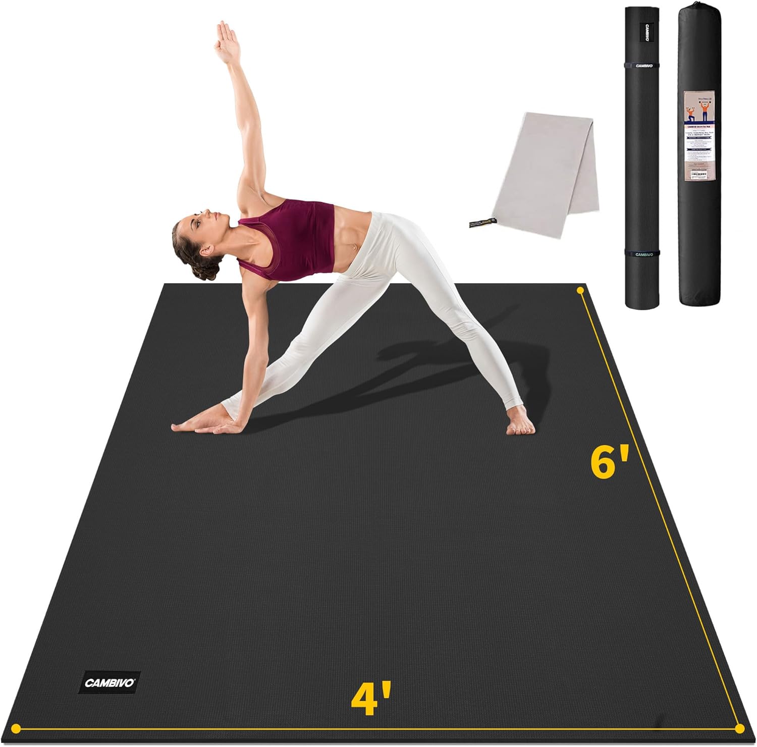 Extra Long Yoga Mat 72x48in, N - đánh giá và giá Yoga Fitness Images