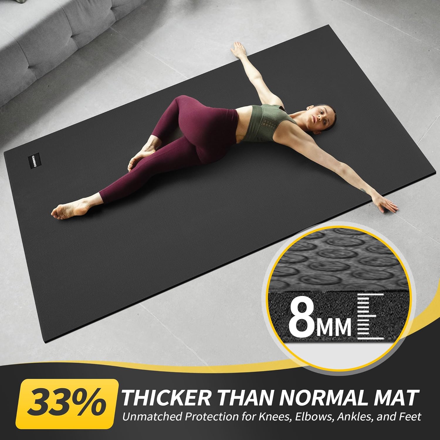 Extra Long Yoga Mat 72x48in, N - đánh giá và giá Yoga Fitness Images