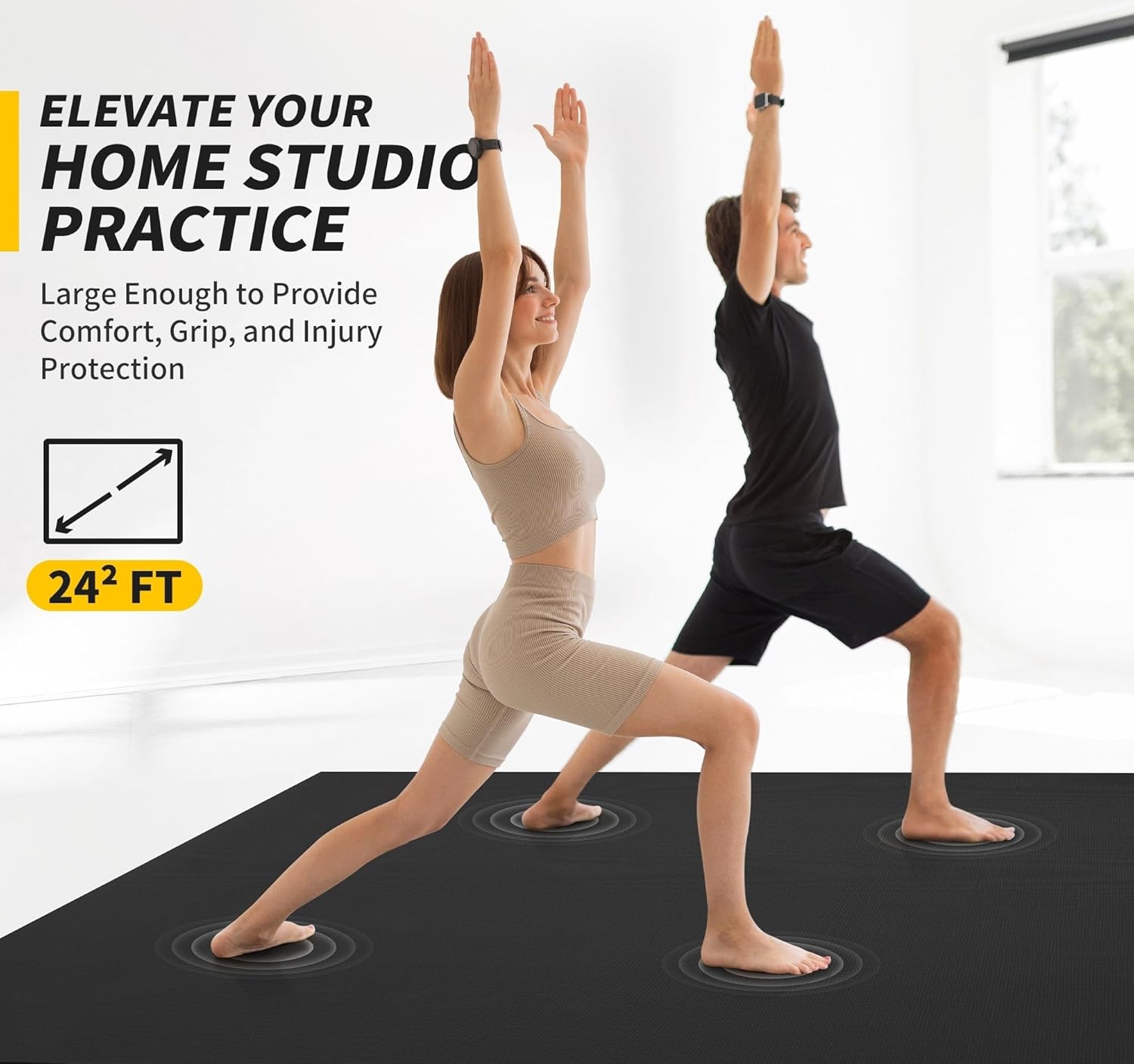 Extra Long Yoga Mat 72x48in, N - đánh giá và giá Yoga Fitness Images